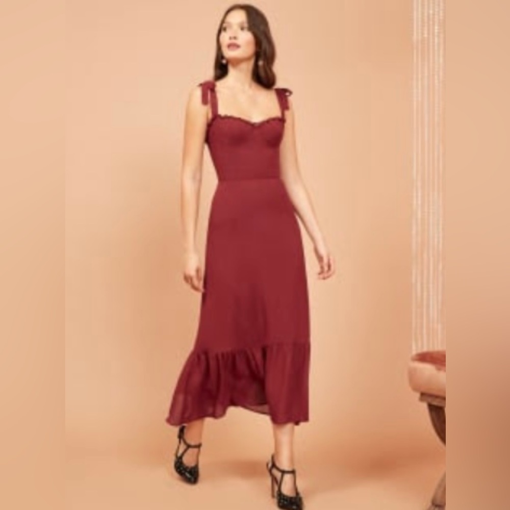Reformation Petite Nikita Dress - Garnet